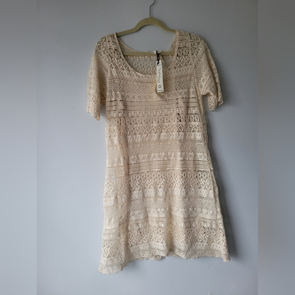Solitaire Dresses Nwt Solitaire Crochet Dress Ivory M Poshmark